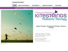 Tablet Screenshot of kitestringstherapy.com